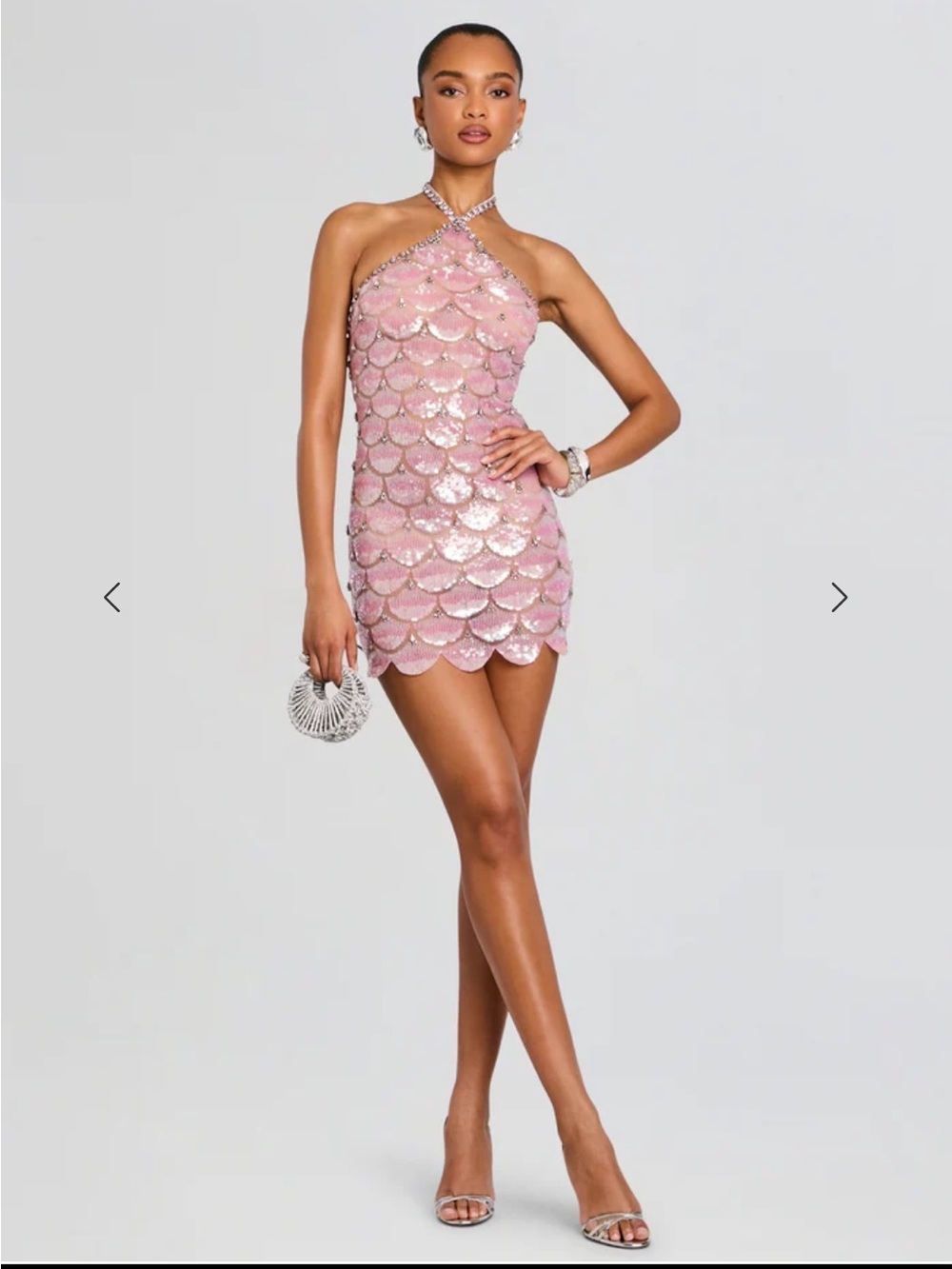 Retrofête Ninette Sequin Embroidered Mini Dress